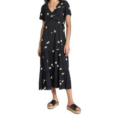 Madewell A6 MADEWELL Tiered Black Daisies Viscose 