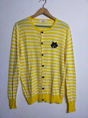 Issey Miyake × Ne-Net Yellow stripe cardigan ne-n… - image 1