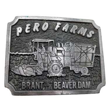 Vintage Swather Combine Harvest Farmer Belt Buckle