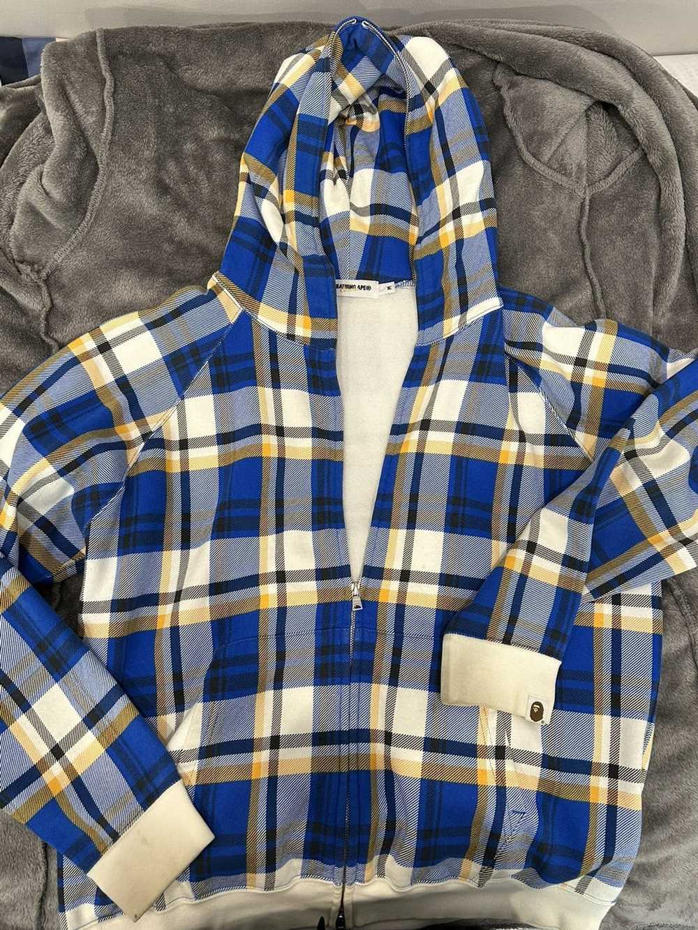 Bape × Nigo Plaid Full Zip Hoodie - image 1