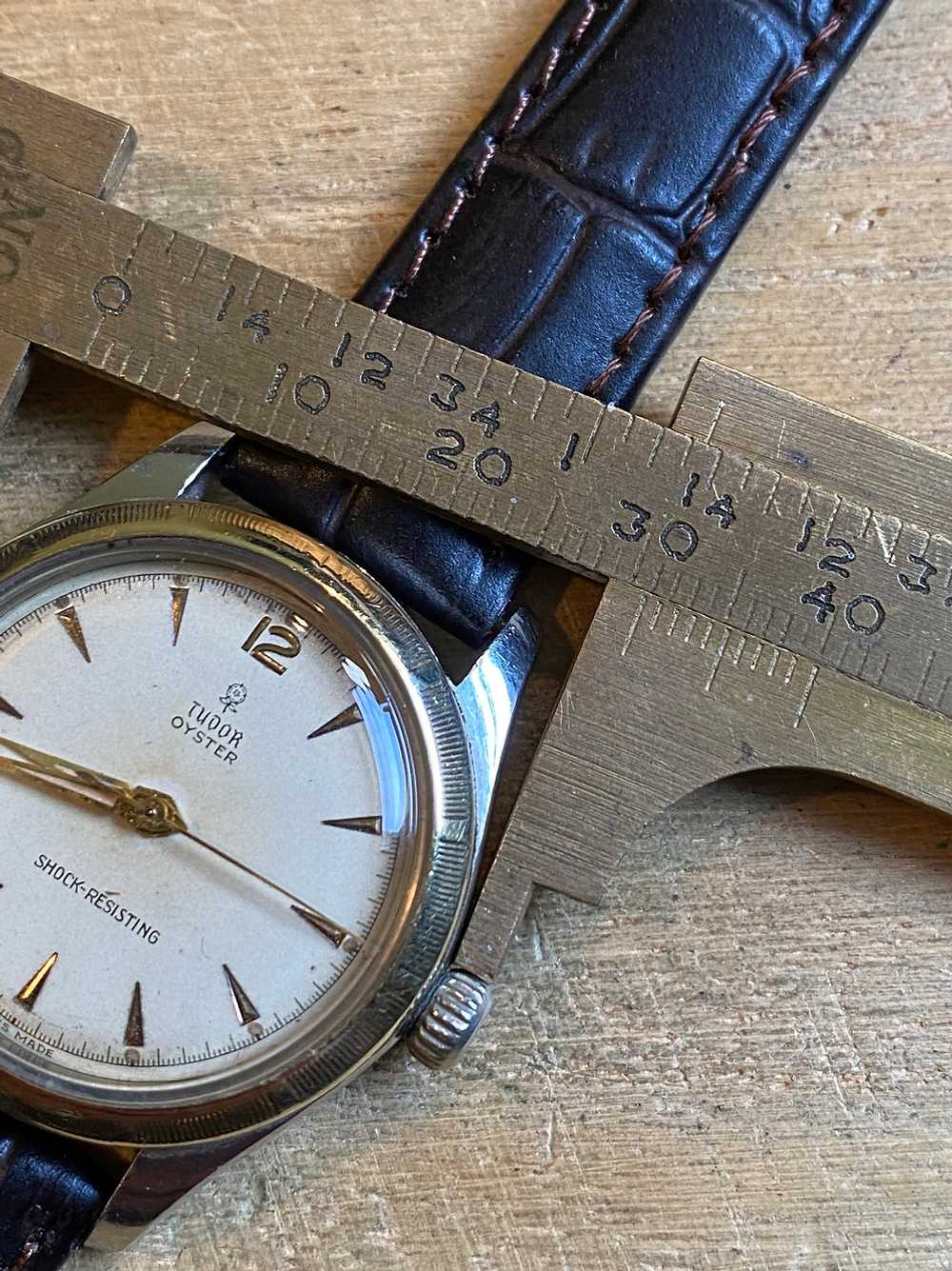 c.1957 Tudor Oyster Gold & Steel Gents Dress Watch - image 3