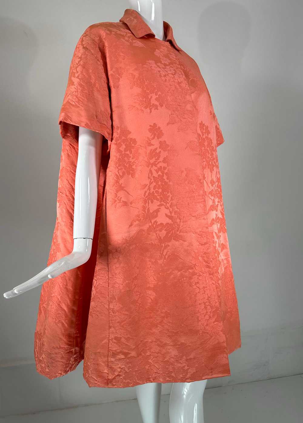 Lanvin Castello Haute Couture Coral Silk Brocade … - image 11