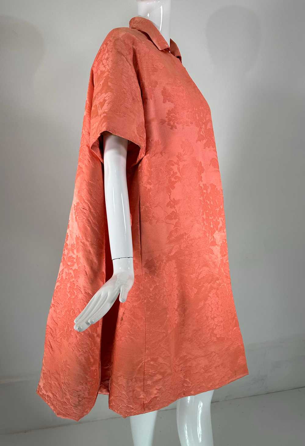 Lanvin Castello Haute Couture Coral Silk Brocade … - image 12