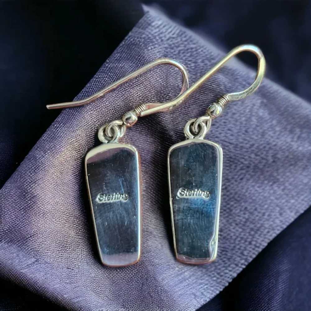 Sterling Silver Turquoise and Blue Opal Earrings - image 6