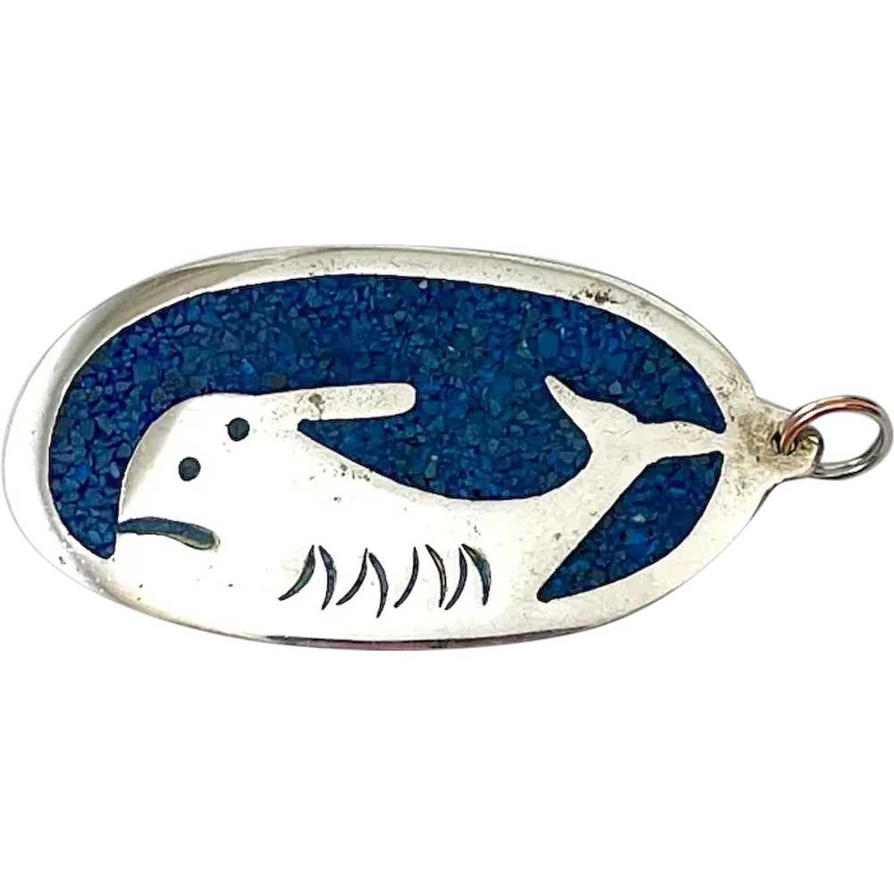 Mexican Whale Pendant Alpaca Silver - image 1
