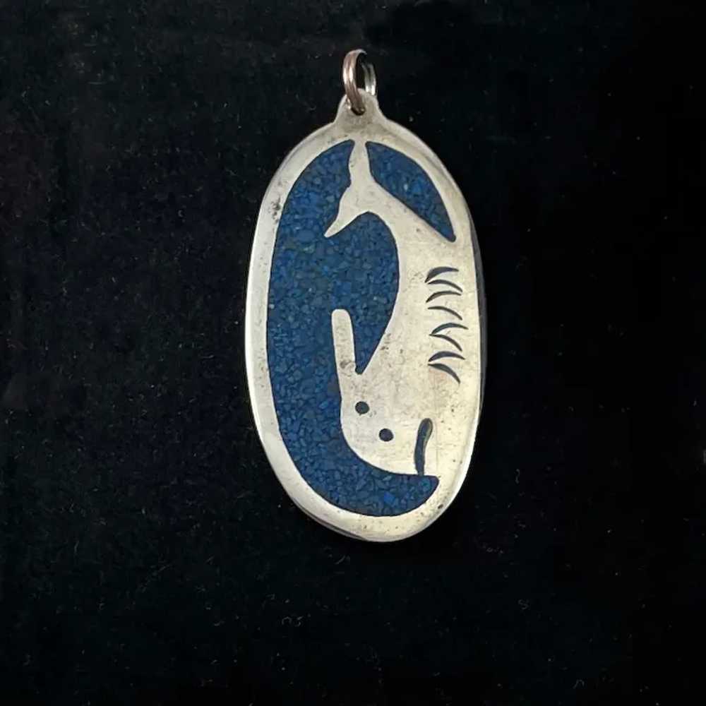 Mexican Whale Pendant Alpaca Silver - image 5