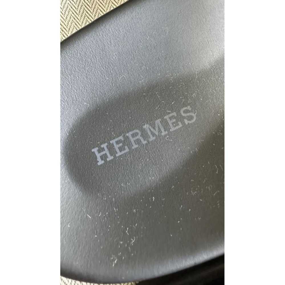 Hermès Chypre leather sandals - image 4