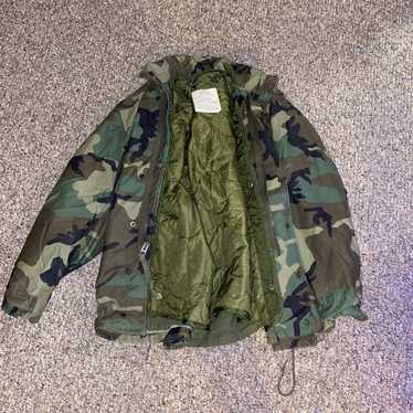 Vintage Camo Jacket Authentic Military Issued Field Jacket All