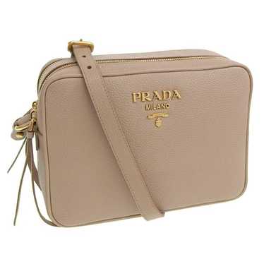 Prada Prada Shoulder Bag Leather Beige - image 1