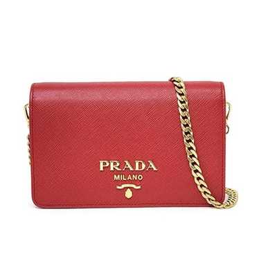 PRADA Saffiano Pochette Crossbody Mini Shoulder Bag Handbag 2 way bag