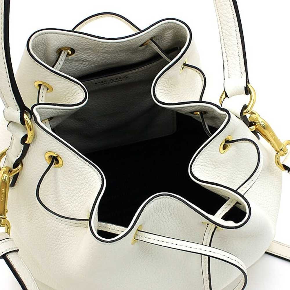 Prada Prada Bucket Bag Calf Leather White - image 7