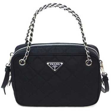 Prada Nero Tessuto Impuntu Bandoliera Convertible Crossbody