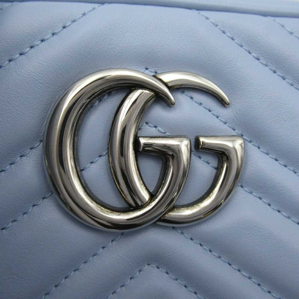 Gucci Gucci GG Marmont Leather Blue Pale Shoulder… - image 8