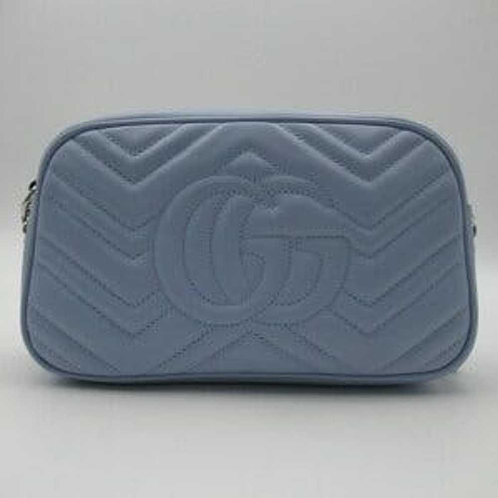 Gucci Gucci GG Marmont Leather Blue Pale Shoulder… - image 9