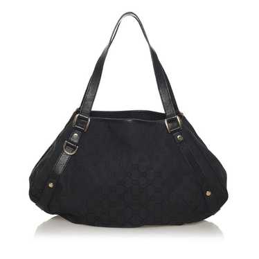 Gucci Gucci GG Canvas Handbag Canvas Leather Black - image 1