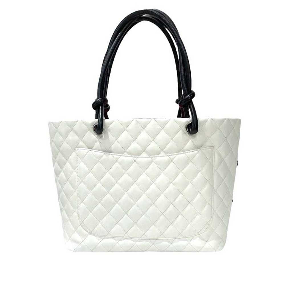 Chanel Chanel Cambon Line Large Tote Bag White Bl… - image 2