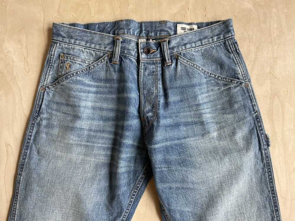 Todd Snyder Selvedge Denim Carpenter Jeans Distre… - image 3