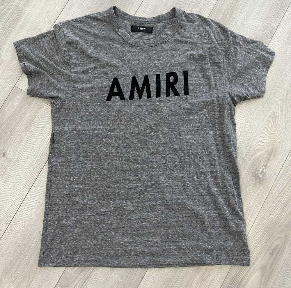 Amiri AMIRI MILITARY LOGO TEE GREY OG - image 1