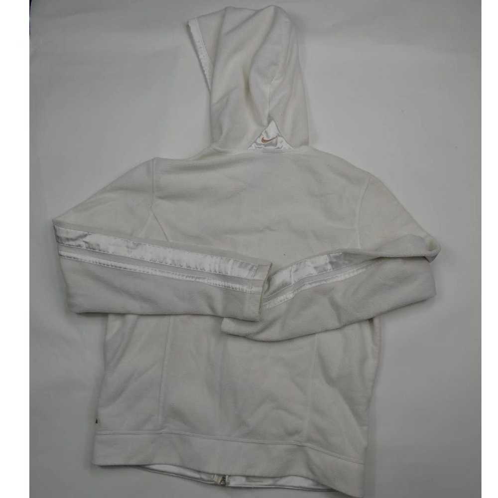 Nike vintage Nike fleece full zip hoodie, white, … - image 2
