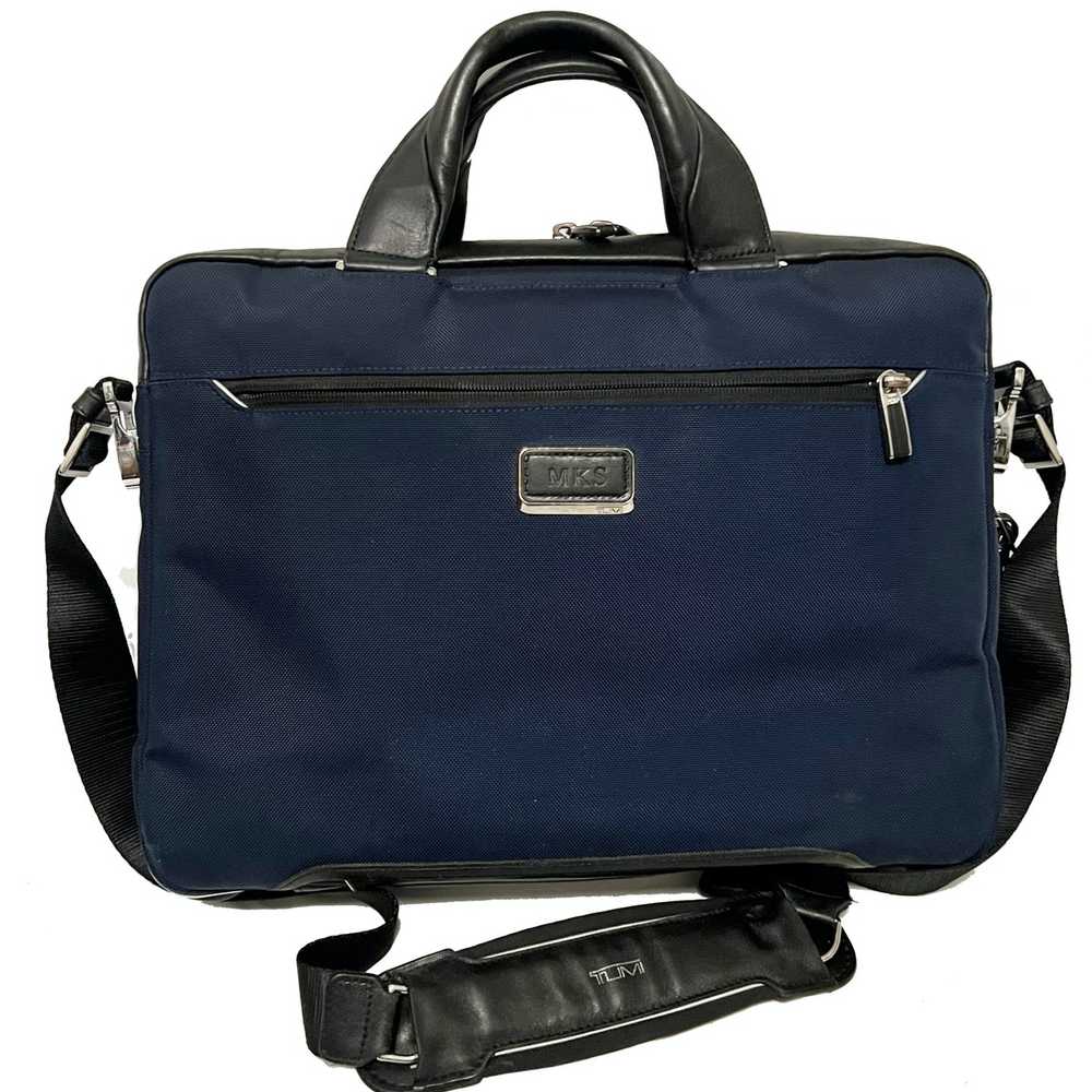 Tumi TUMI Men's Navy Alpha Bravo Nylon / Leather … - image 1