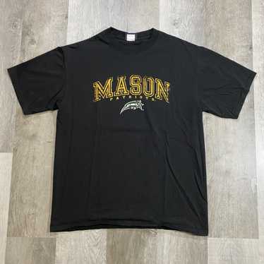 Men's Gray George Mason Patriots Wrestling Name Drop T-Shirt