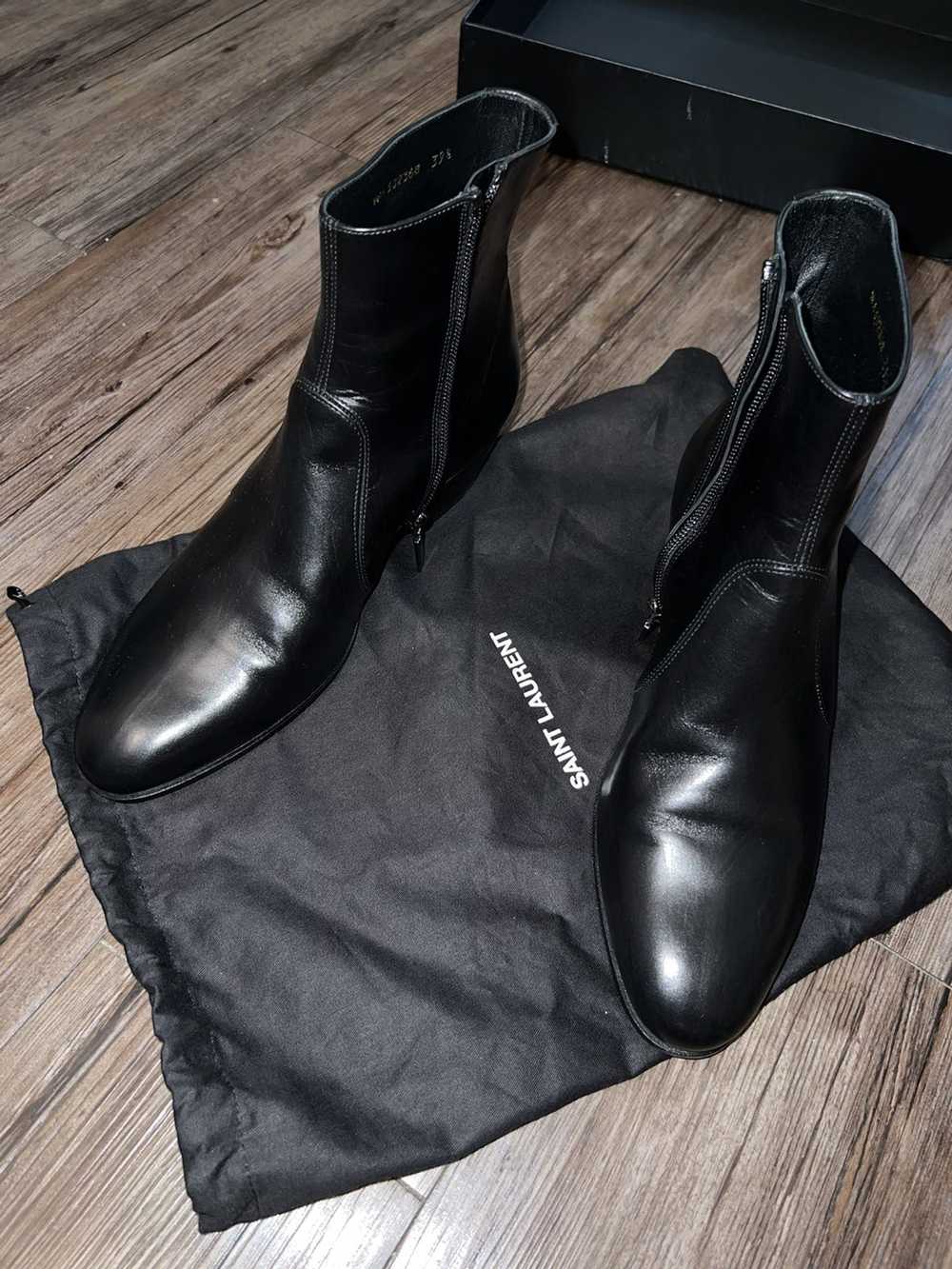 Saint Laurent Paris Black cole zippered boot - image 3