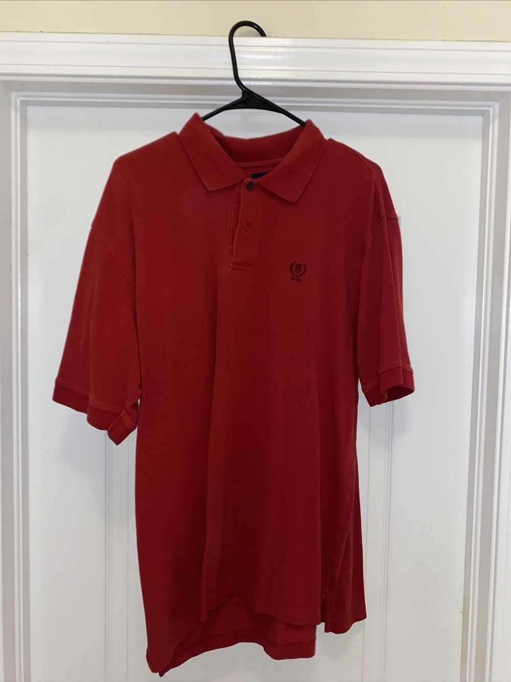 Izod IZOD Polo Collar Shirt XL Silk Wash Red Blue… - image 6