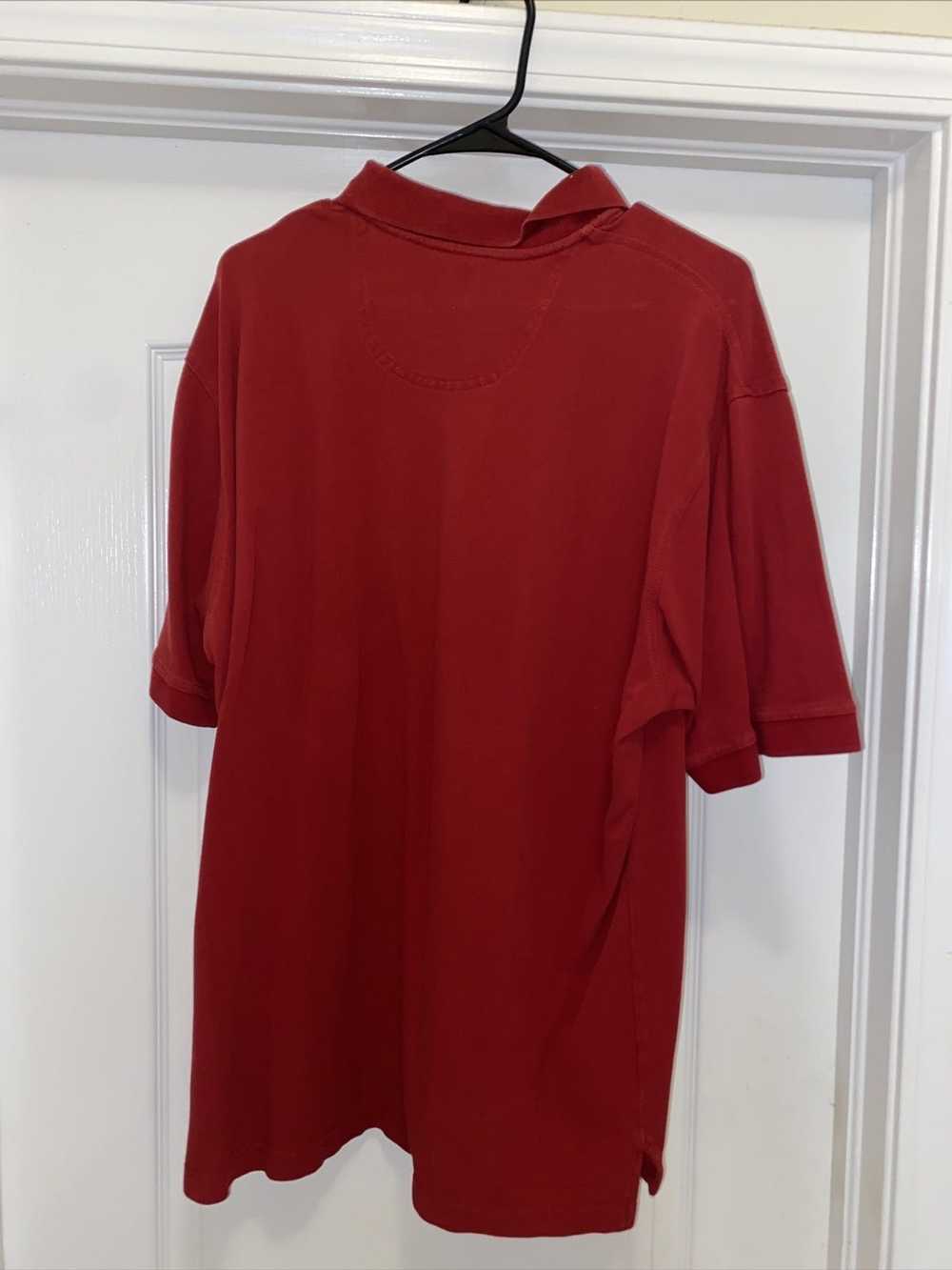 Izod IZOD Polo Collar Shirt XL Silk Wash Red Blue… - image 7
