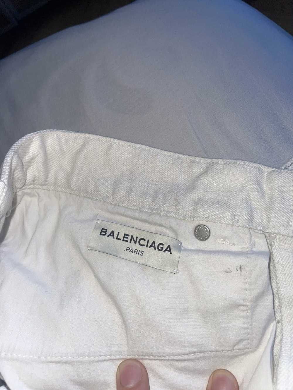 Balenciaga Balenciaga FW 14 White Crackle Paint P… - image 3