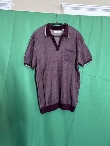 Ben Sherman V-neck knit Ivy League polo shirt