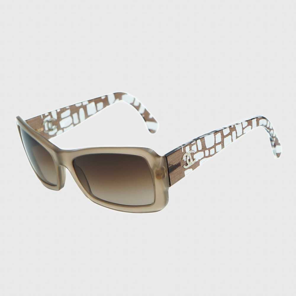 Chanel CHANEL Beige White Cat Eye Sunglasses Women - image 2