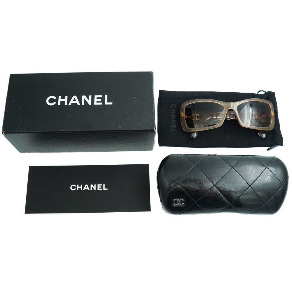 Chanel CHANEL Beige White Cat Eye Sunglasses Women - image 7