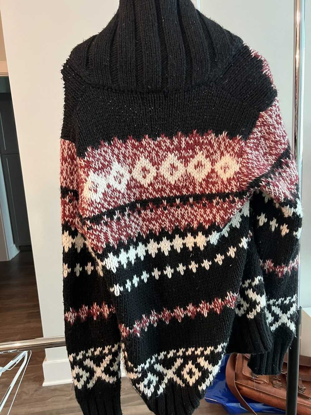 Zara Zara Knit Wool Blend Pullover Sweater Black … - image 2