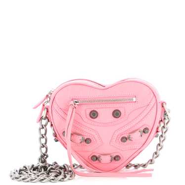 Balenciaga Le Cagole Heart Chain Bag Leather Mini