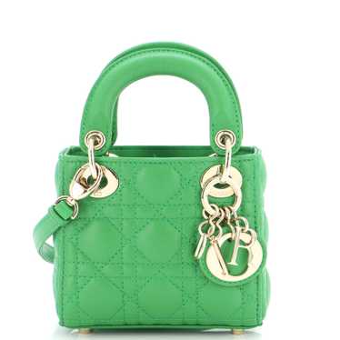 Dior - Saddle Micro Bag with Strap Rose des Vents Goatskin - Women