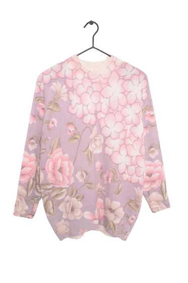 1990s Angora Floral Sweater