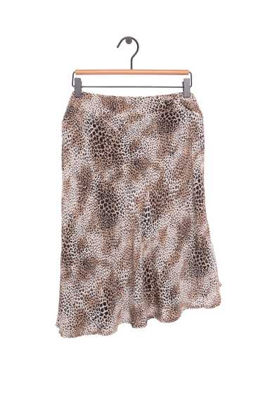 Y2K Leopard Silk Skirt