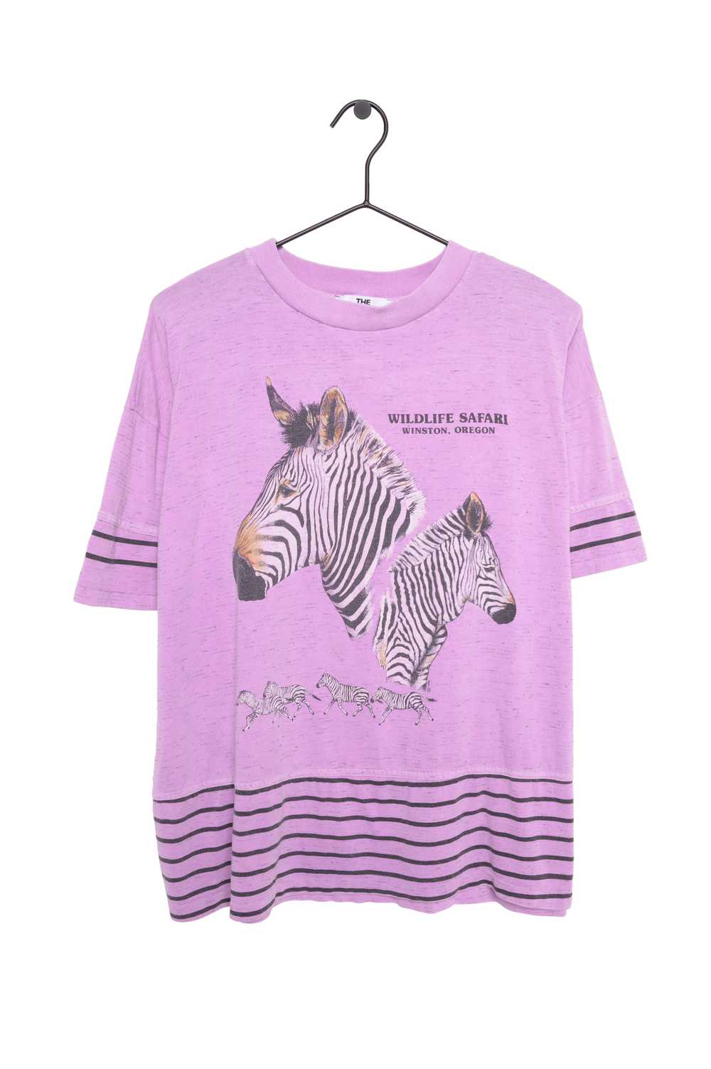 1980s Zebra Safari Boxy Tee USA - image 1