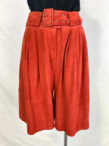 Vintage 90s Marc Cain Rust Suede Culottes/ Shorts 