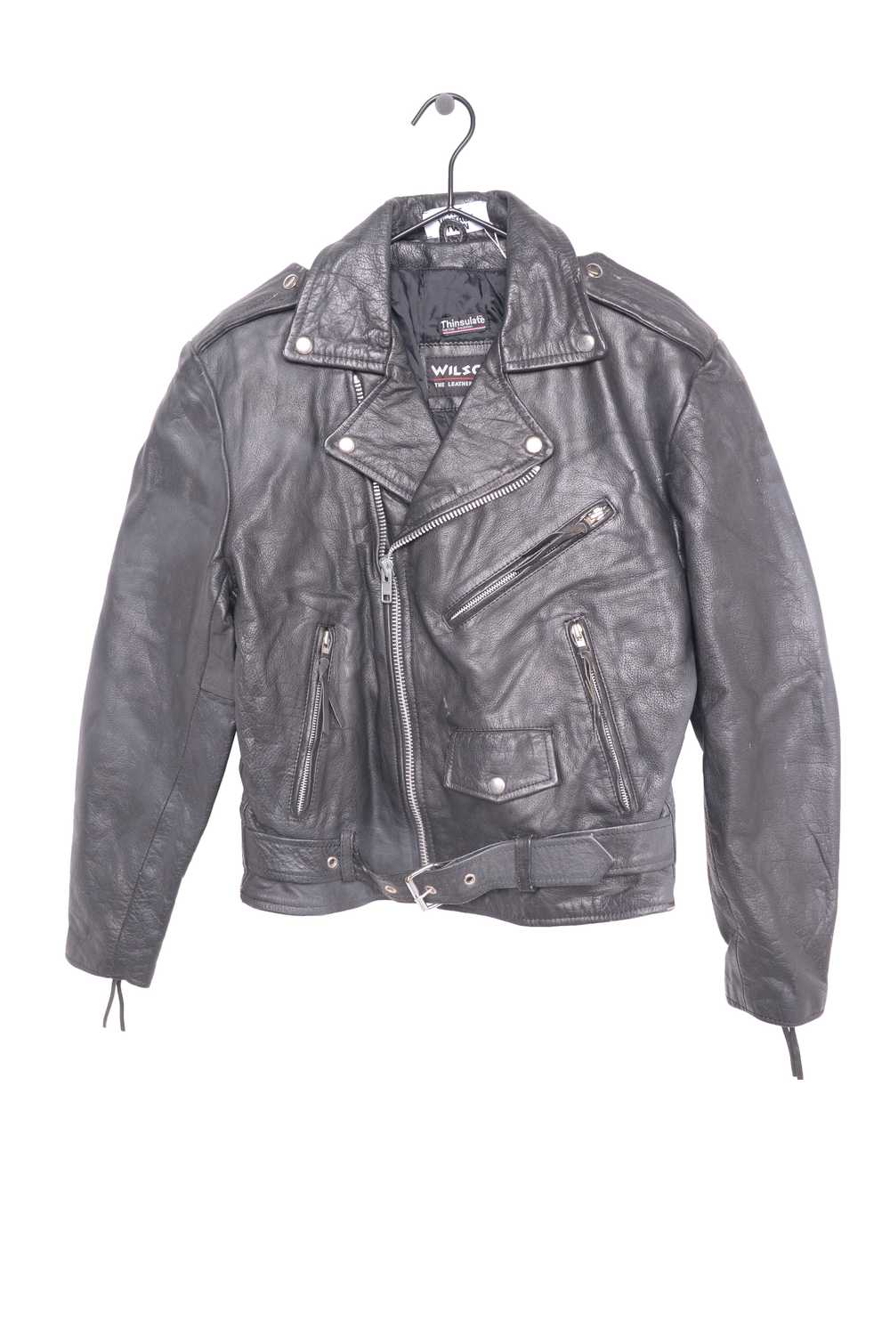 1980s Wilsons Leather Moto Jacket - image 1