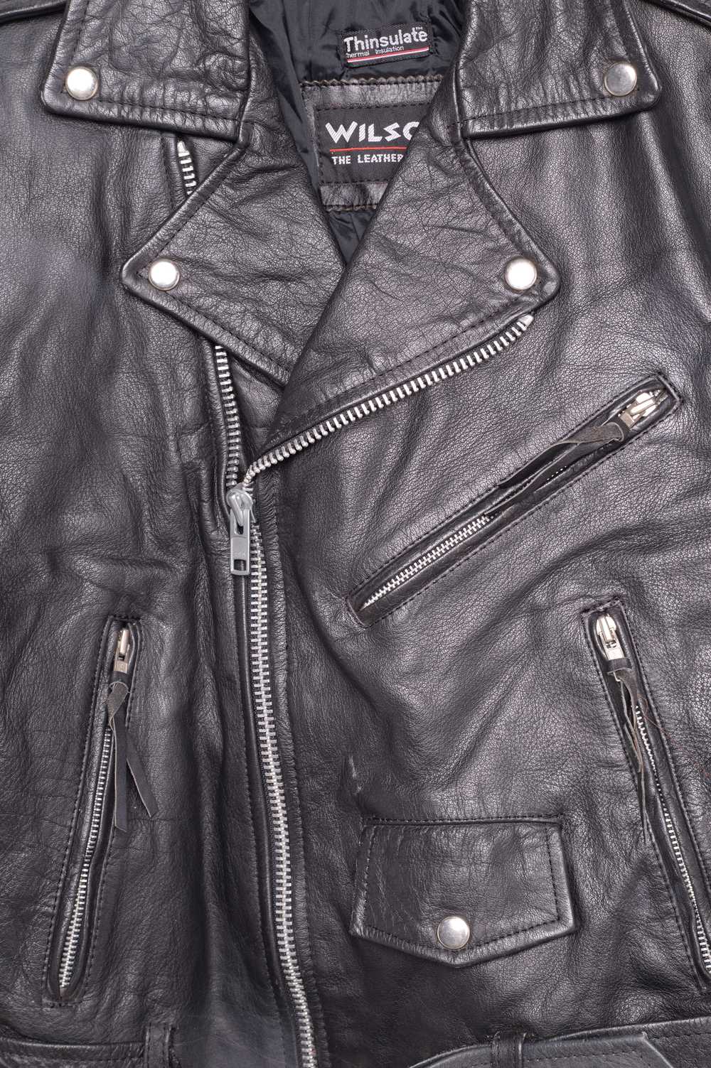 1980s Wilsons Leather Moto Jacket - image 3