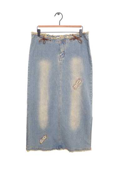 Y2K Denim Maxi Skirt