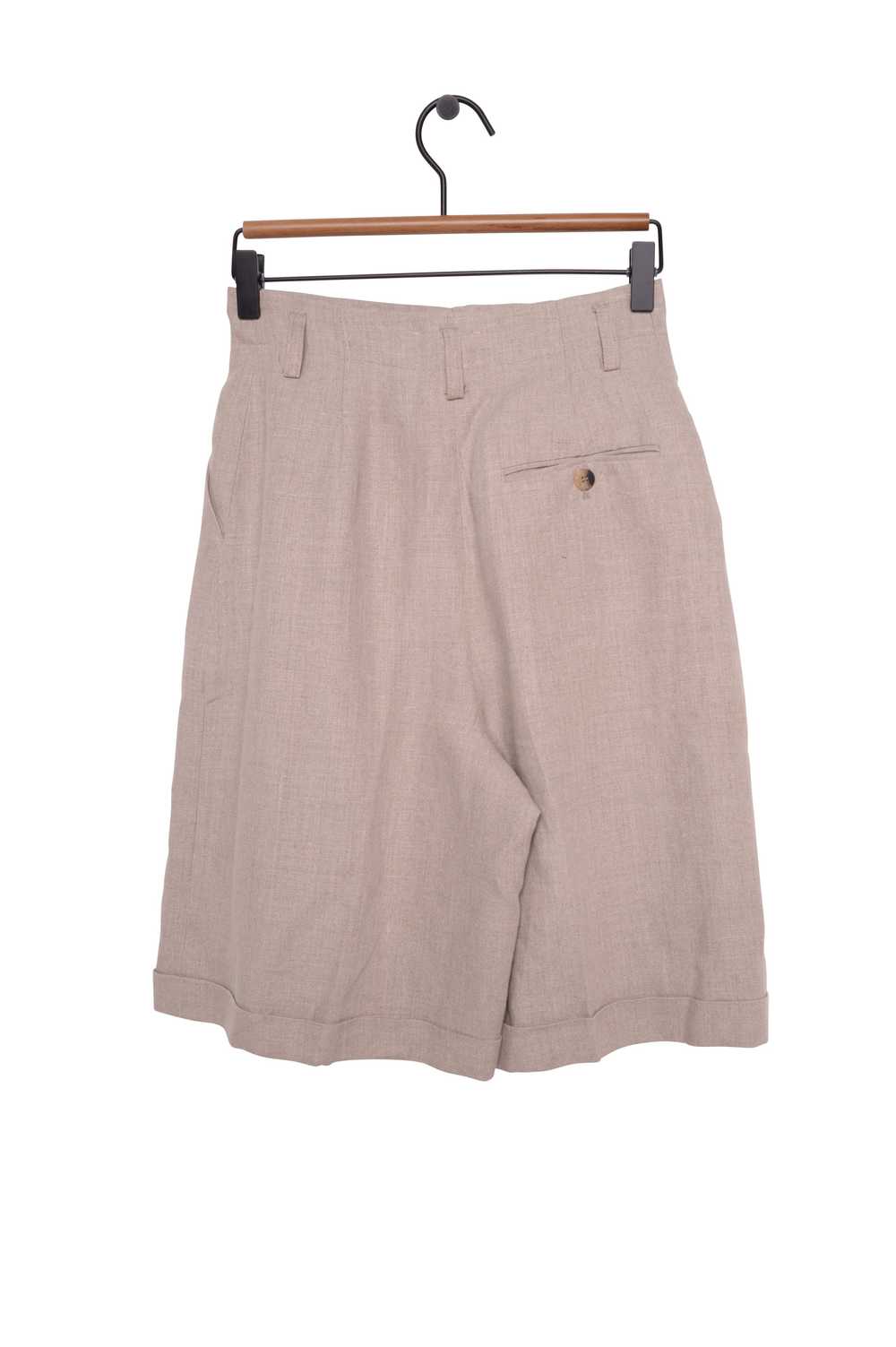 1990s Pleated Linen Shorts - image 2