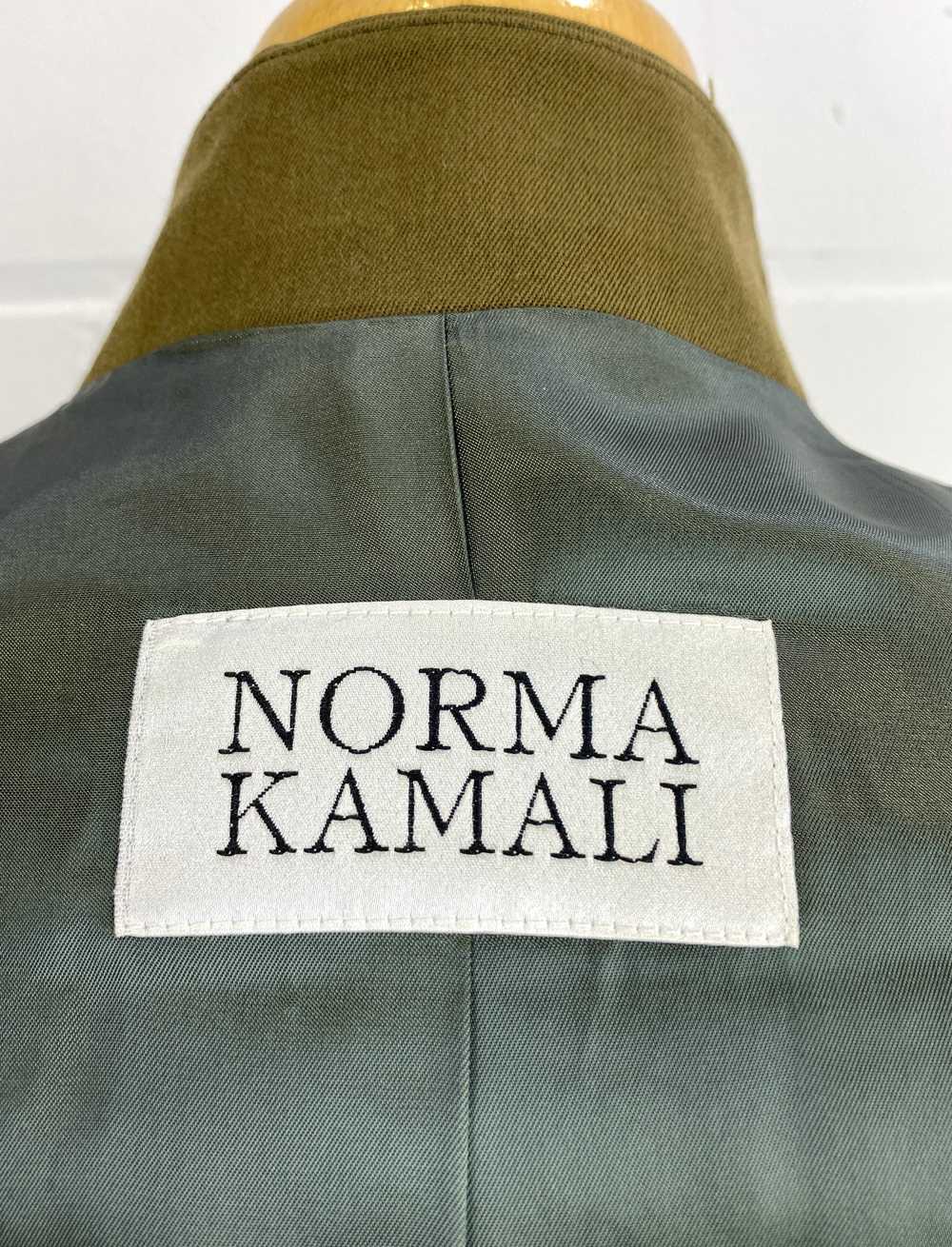 Vintage 1990s Norma Kamali Khaki Wool Jacket, Med… - image 10