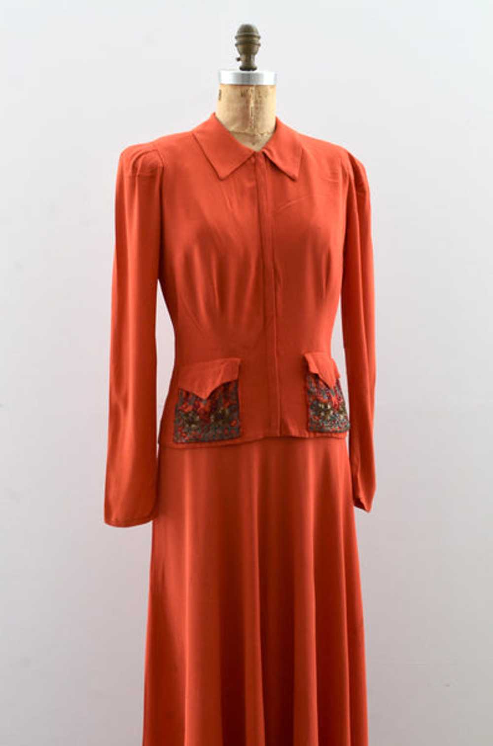 Vintage 1940s Two Piece Gown - image 8