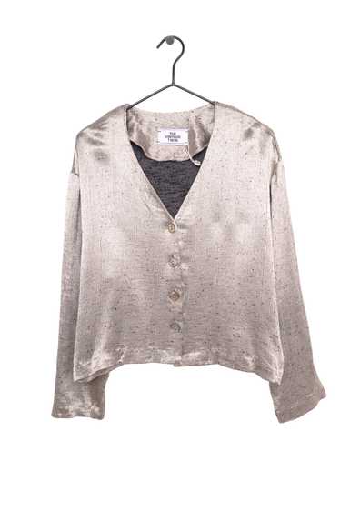 1990s Silver Button Top