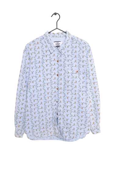 1990s Geese Print Button Down