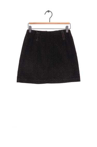 1990s Brown Corduroy Mini Skirt