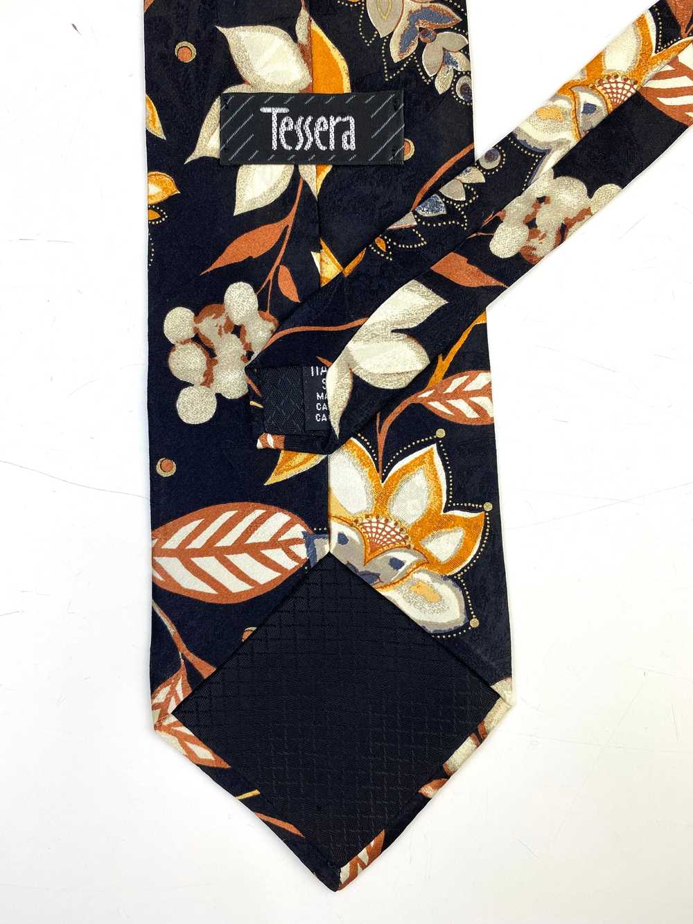 90s Deadstock Silk Necktie, Men's Vintage Black/ … - image 3