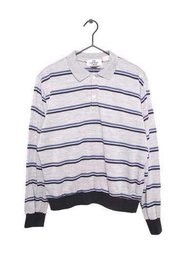 1980s Striped Collared Sweatshirt